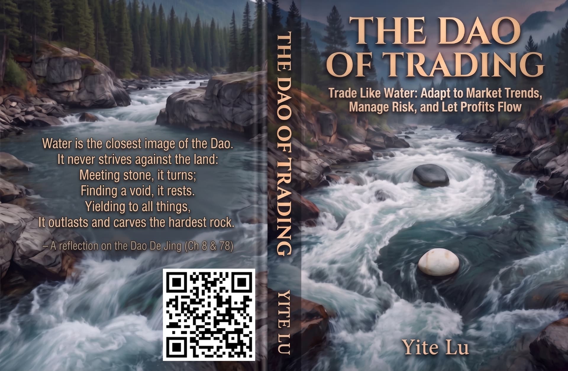 The Dao of Trading by Yite Lu — full book spread showing the front and back covers
